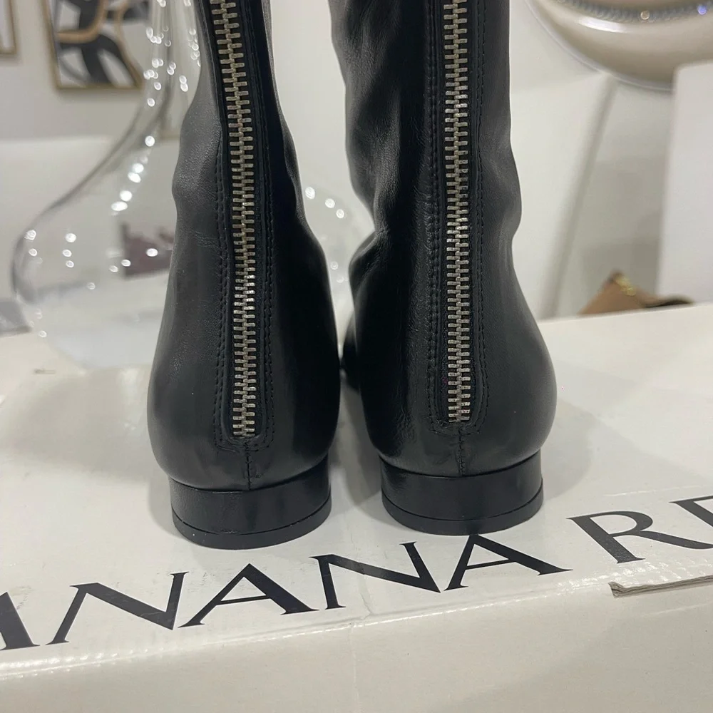 Banana Republic Black Over the Knee Boots Brand New